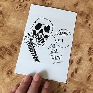 Black and White Skeleton Art Print